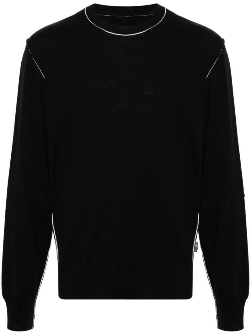 MM6 Maison Margiela Gauge 12 Pullover mit Kontrastdetails - Schwarz von MM6 Maison Margiela