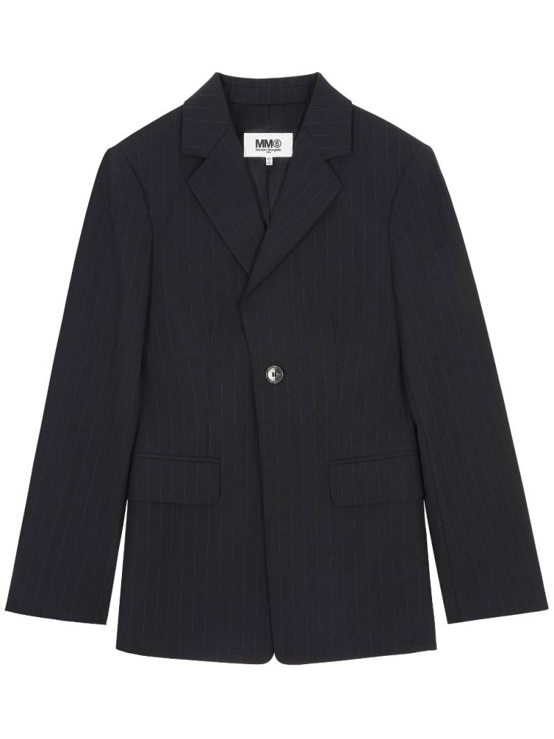 MM6 Maison Margiela Blazer mit Nadelstreifen - Schwarz von MM6 Maison Margiela