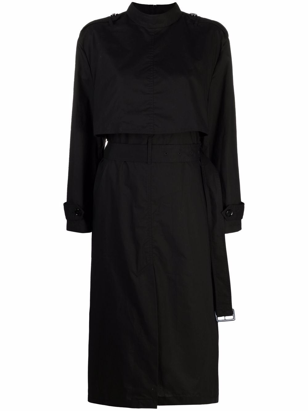 MM6 Maison Margiela Midikleid im Trenchcoat-Stil - Schwarz von MM6 Maison Margiela