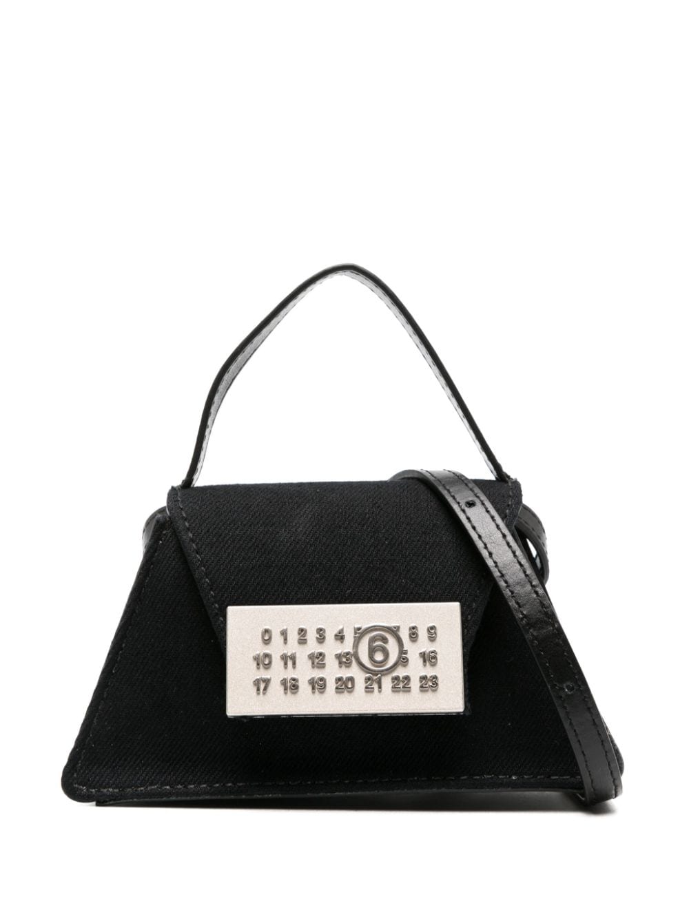 MM6 Maison Margiela Mini-Tasche mit Nummern-Schild - Schwarz von MM6 Maison Margiela