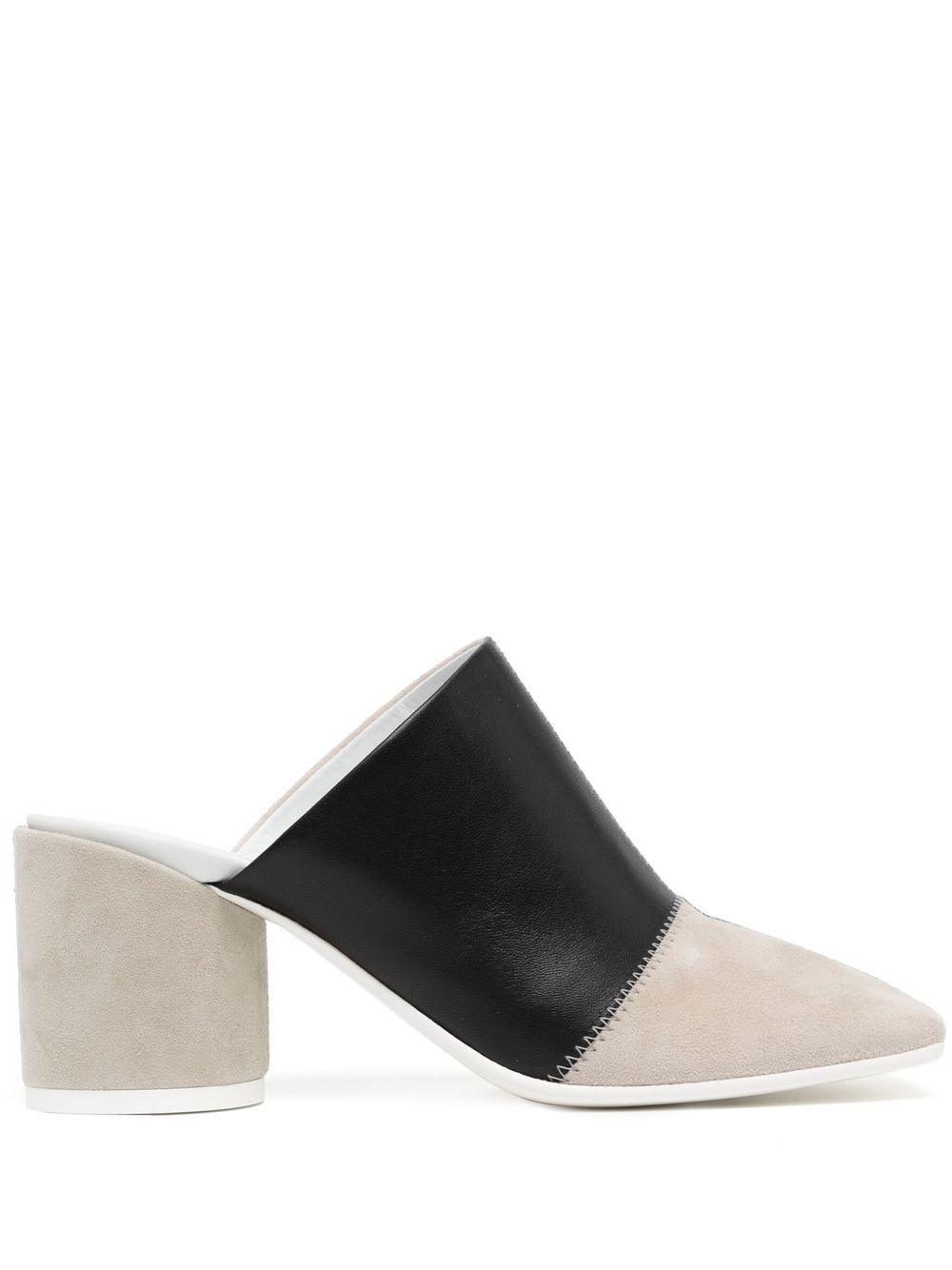 MM6 Maison Margiela Mules in Colour-Block-Optik - Schwarz von MM6 Maison Margiela