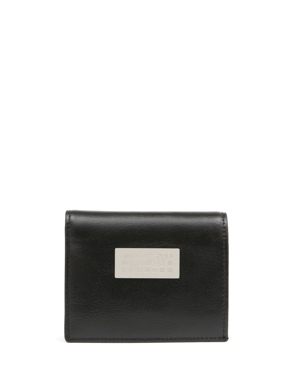 MM6 Maison Margiela Portemonnaie mit Logo-Schild - Schwarz von MM6 Maison Margiela