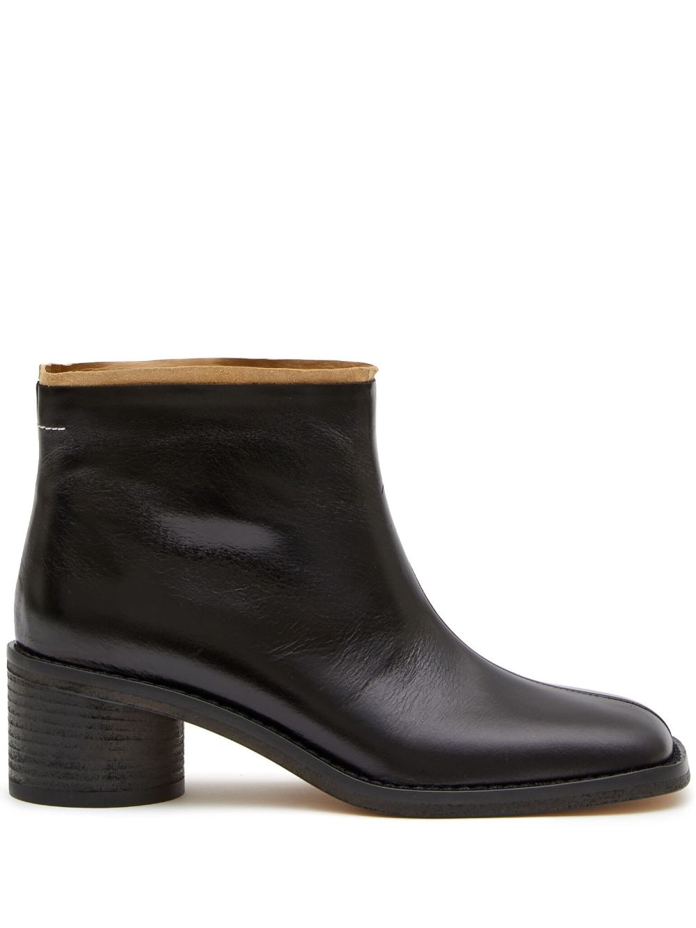 MM6 Maison Margiela Stiefel mit Logo-Stickerei - Schwarz von MM6 Maison Margiela