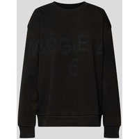 MM6 Maison Margiela Sweatshirt mit Label-Print in Black, Größe S von MM6 Maison Margiela
