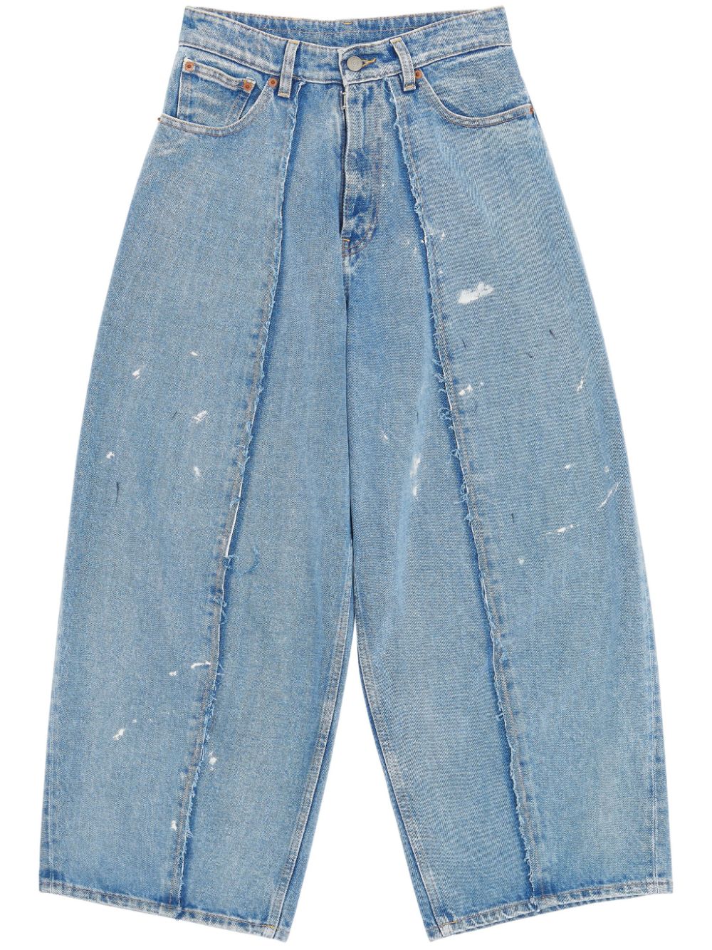 MM6 Maison Margiela Weite Distressed-Jeans - Blau von MM6 Maison Margiela