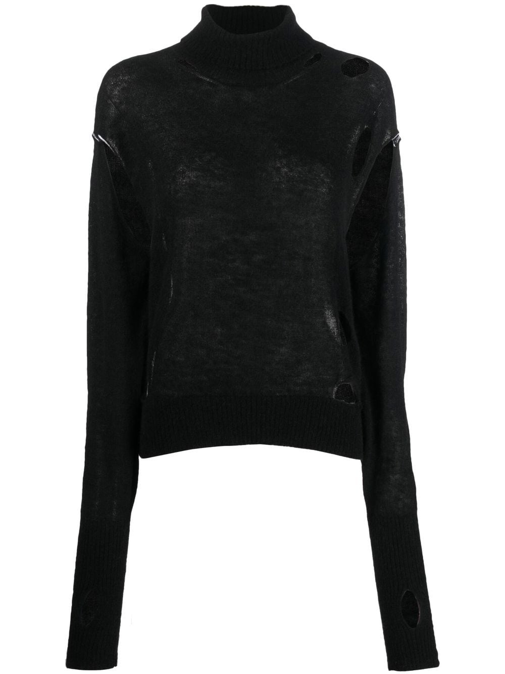 MM6 Maison Margiela Pullover mit Stehkragen - Schwarz von MM6 Maison Margiela