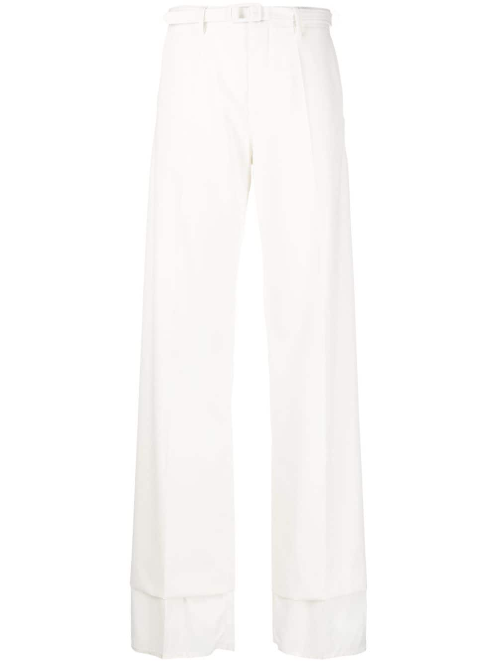 MM6 Maison Margiela Ausgestellte High-Waist-Hose - Weiß von MM6 Maison Margiela