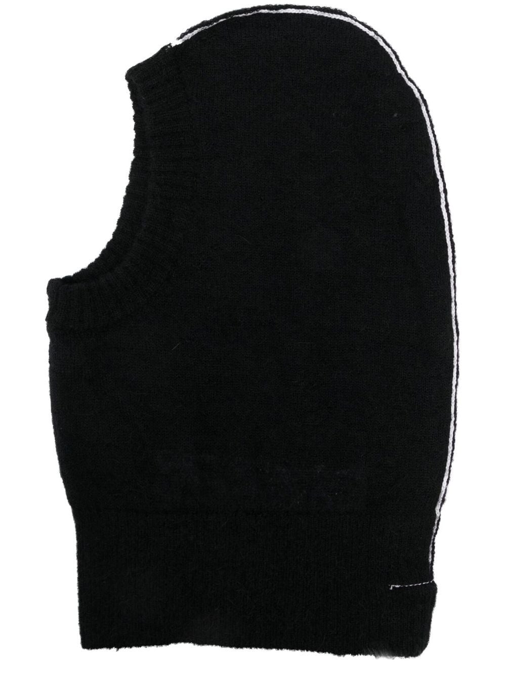 MM6 Maison Margiela Balaklava mit Logo - Schwarz von MM6 Maison Margiela