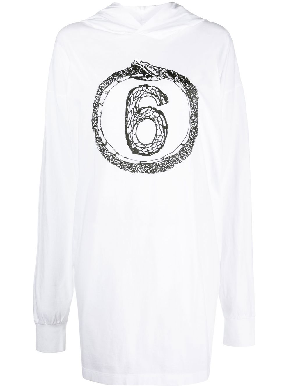 MM6 Maison Margiela Hoodie im Oversized-Look - Weiß von MM6 Maison Margiela