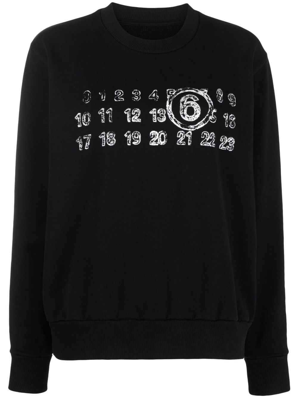 MM6 Maison Margiela Hoodie mit Nummern-Motiv - Schwarz von MM6 Maison Margiela