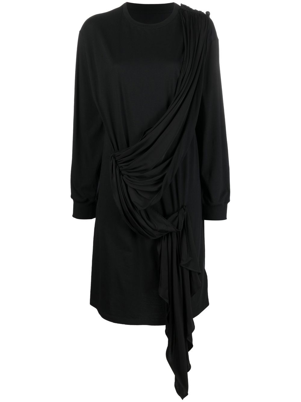 MM6 Maison Margiela Drapiertes Kleid - Schwarz von MM6 Maison Margiela