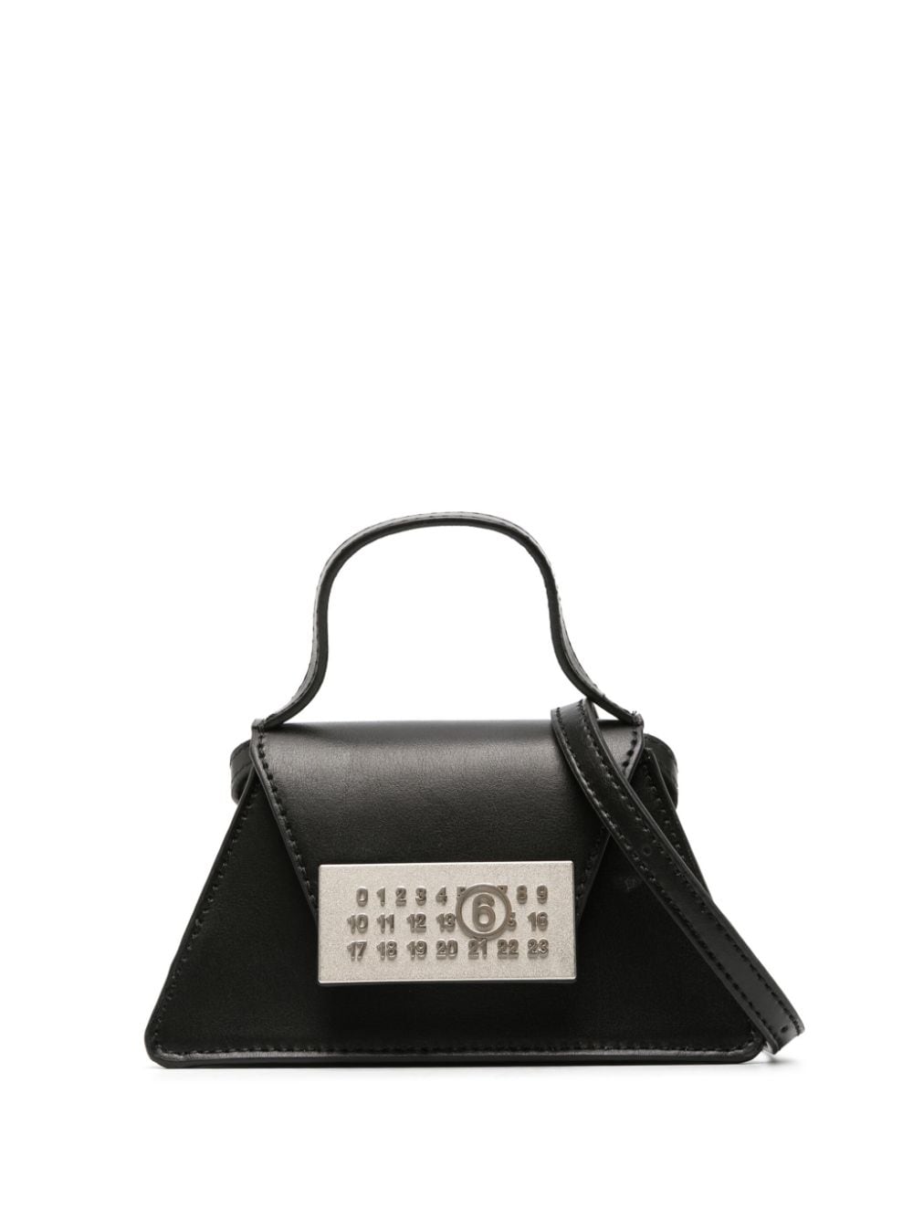 MM6 Maison Margiela Mini Numeric Tasche aus Leder - Schwarz von MM6 Maison Margiela