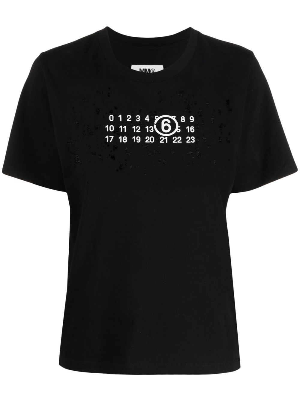 MM6 Maison Margiela T-Shirt mit Nummern-Motiv - Schwarz von MM6 Maison Margiela