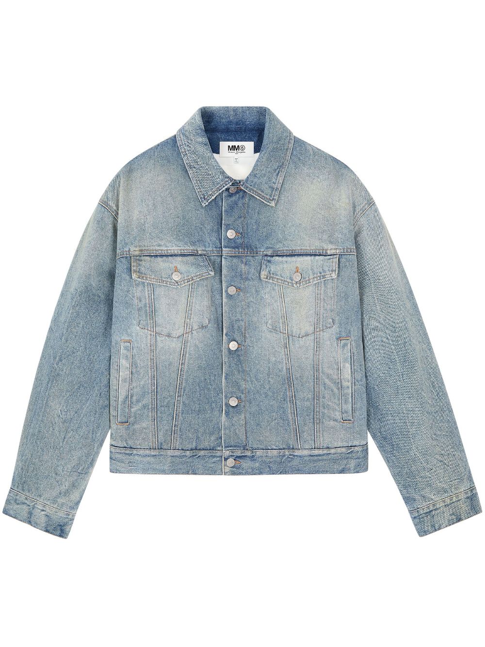 MM6 Maison Margiela Jeansjacke mit Ziernähten - Blau von MM6 Maison Margiela