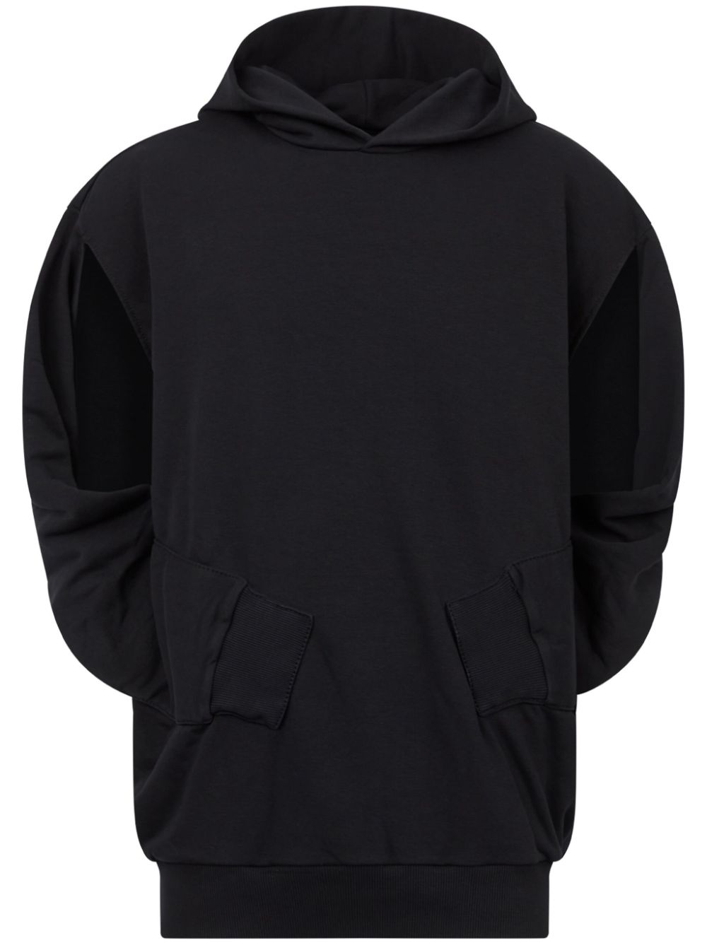 MM6 Maison Margiela Kapuzenpullover mit Ziernähten - Schwarz von MM6 Maison Margiela