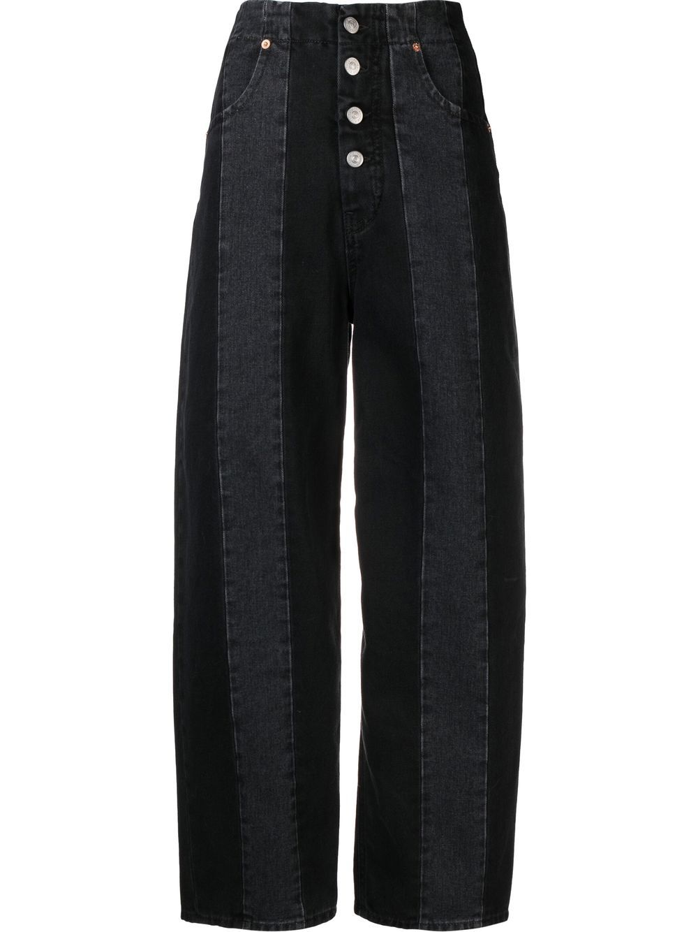 MM6 Maison Margiela Gerade Cropped-Jeans - Schwarz von MM6 Maison Margiela