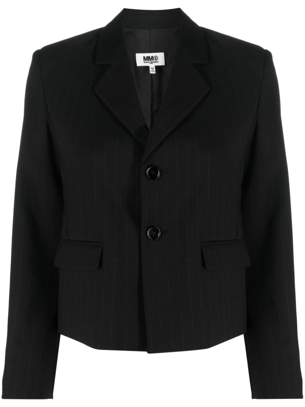 MM6 Maison Margiela Gestreifter Blazer - Schwarz von MM6 Maison Margiela