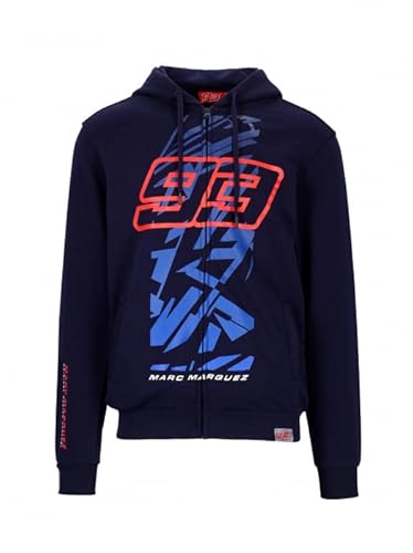 2022 MARC MARQUEZ MENS ACTIVE HOODIE 93 AND SHADED PATTERN - Blue - Mens (XL) 112cm/44 inch Chest von MM93