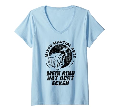 Damen Mein Ring hat Acht Ecken Oktagon MMA Mixed Martial Arts T-Shirt mit V-Ausschnitt Damen Mein Ring hat Acht Ecken Oktagon MMA Mixed Martial Arts T-Shirt mit V-Ausschnitt von MMA Kämpfer Oktagon Mixed Martial Arts Outfit