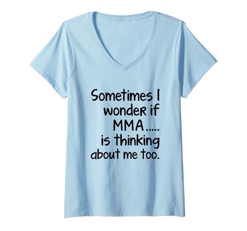 Damen I Wonder MMA Lustiger Mixed-Martial-Arts-Kämpfer, Sensei Student T-Shirt mit V-Ausschnitt Damen I Wonder MMA Lustiger Mixed-Martial-Arts-Kämpfer, Sensei Student T-Shirt mit V-Ausschnitt von MMA Mile