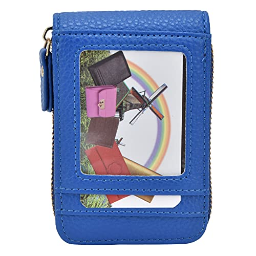 MMABEUTF Für die Kreditkartenbeutel für Reißverschluss, modische Mini tragbar, antimagnetisch, für ID -Kartenhalter -Brieftasche Geldbörse (Blau) von MMABEUTF