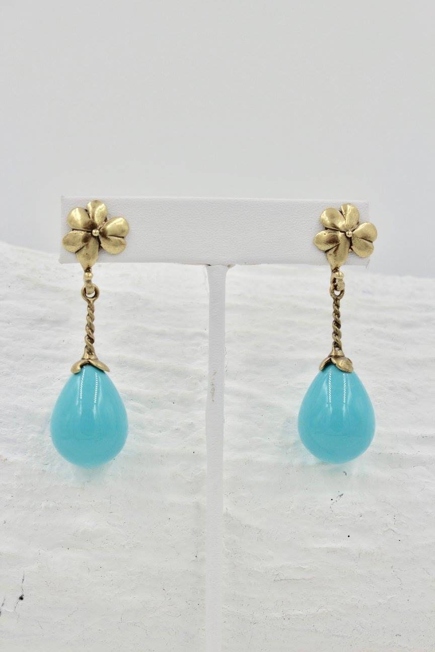 Tropfen Perle & Vergoldete Ohrringe von MMCollectionByMartha