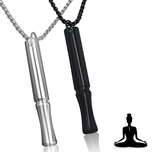 MMDOCO 2 Stück Atem Halskette, Herren Geschenke, Spirituelle Geschenke, Necklace, Achtsamkeitskette, Kette Angst Atemkette, Atemkette, for Herren Geschenk von MMDOCO