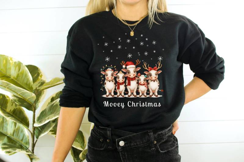 Lustiger Weihnachtspullover Damen & Familie - Mooey Christmas Sweatshirt Geschenkidee Weihnachten Süßer Und Witziger von MMDesignAtelier