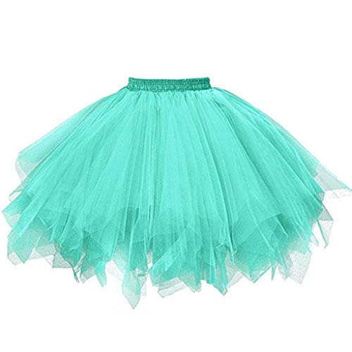Damen tüllrock Klassisch Elastisch Damen Karneval Kostüm Tüllrock 50er Tütü Rock Kurz Ballett Unterrock Crinoline Petticoat Tutu von MMIHOIM