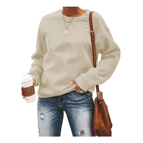 MMIHOIM Pullover Damen Sweatshirt Briefe Drucken Langarm Rundhals Pulli Herbst Winter Frauen Buchstaben Druck Locker Casual Oberteil Sport Streetwear Sweatshirts ohne Kapuze Bluse Tops von MMIHOIM