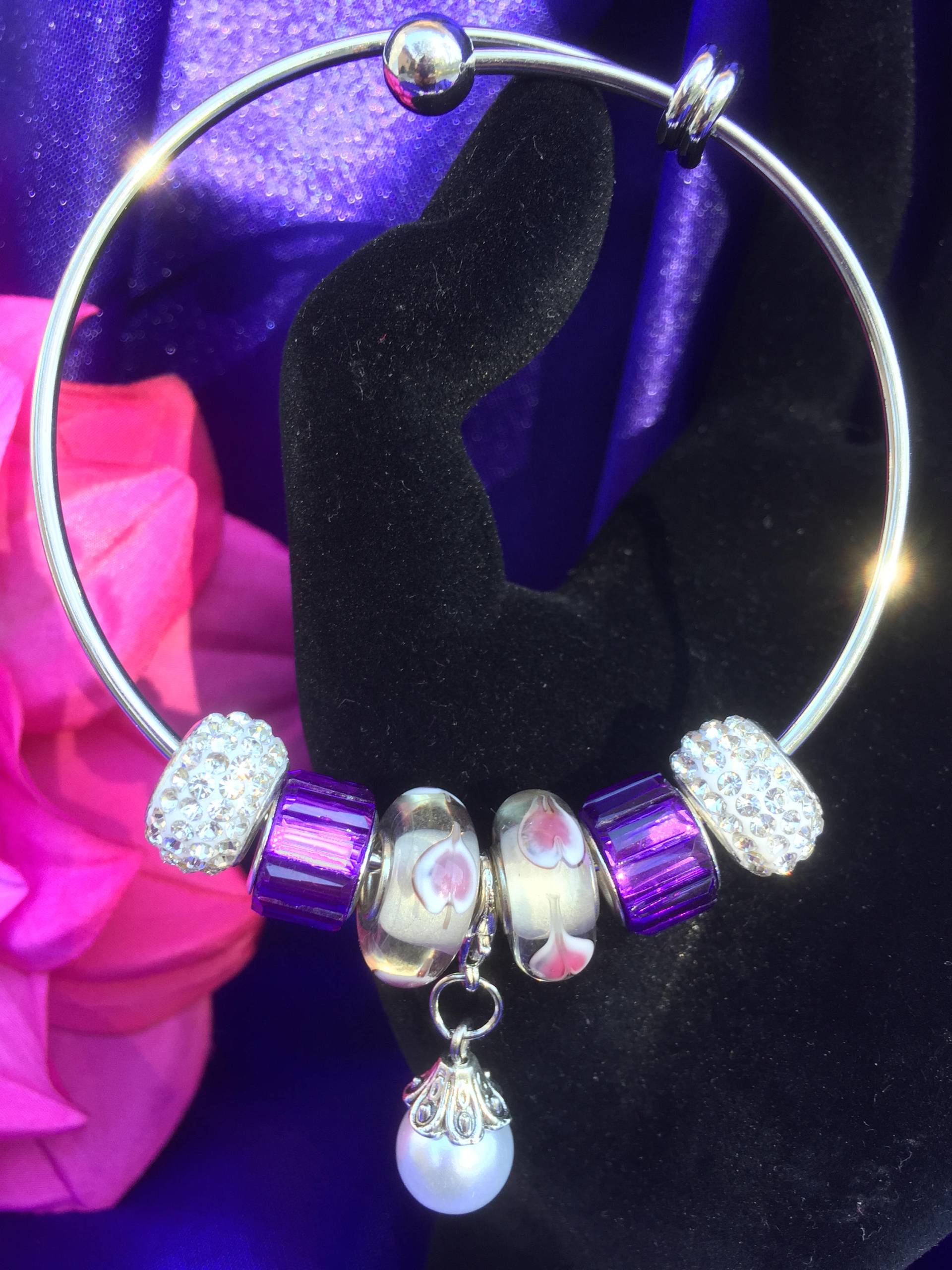 Armreif Perlen Armbänder von MMJewelryCandlesCo