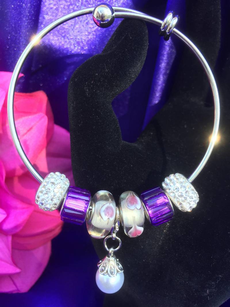 Armreif Perlen Armbänder Armreif Perlen Armbänder von MMJewelryCandlesCo