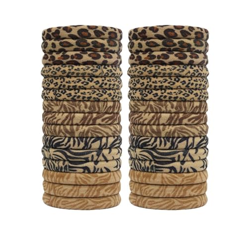 30 Stück Pferdeschwanzhalter mit Leopardenmuster, nahtlose Haargummis, dehnbare, weiche Haarbänder mit Geparden-Druck, elastisches Haarzubehör für Damen und Mädchen. 30 Stück Pferdeschwanzhalter mit Leopardenmuster, nahtlose Haargummis, dehnbare, weiche Haarbänder mit Geparden-Druck, elastisches Haarzubehör für Damen und Mädchen. von MMONY