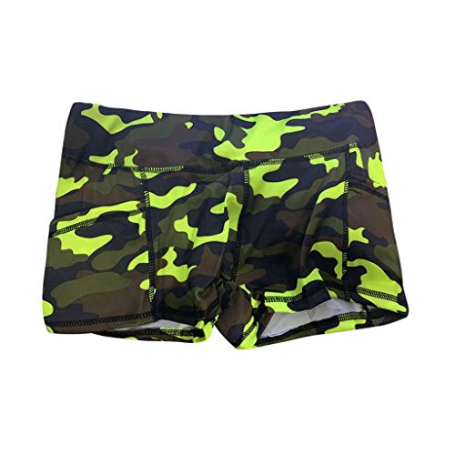 MMOOVV Damen Short Hot Pants Camouflage Print Sportliche Sommer Yoga Jogging Gym Running Sporthose Hohe Taille Kurz Hose Schlafanzughose Jogginghose Beiläufige Elastische Noos Shorts von MMOOVV