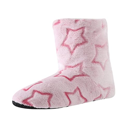 MMOOVV Damenschuhe Startseite Baumwollschuhe Mittlerer Laufboden Baumwollstiefel können warme sein Baumwollschuhe Outdoor Wasserdicht Damen Mit Weitem Schaft (Hot Pink, 35) von MMOOVV