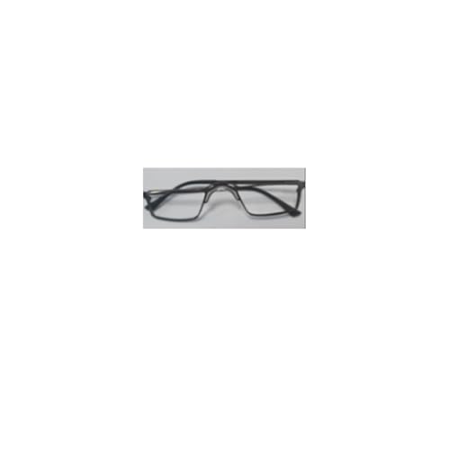 MMOWW Lesebrille Herren Blaulichtfilter mit Metallrahmen Rechteck Federscharnieren Lesehilfe Brille (Grau, +3.5) von MMOWW