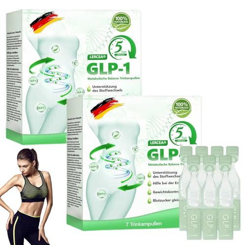 LERCEA GLP-1 Metabolische Balance Oral-Ampullen, Professional GLP-1 Tropfen, LERCEA GLP-1 Orale Flüssigkeit, GLP-1 Peptid Komplex Serum, Natürliche GLP-1 Moringa Tropfen für Männer und Frauen (2) von MMQ