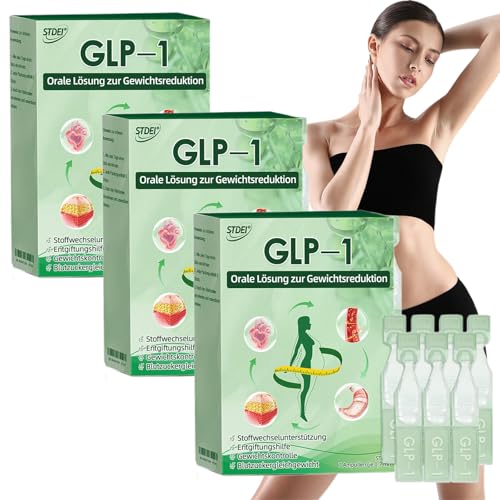 STDEI GLP-1 Orale lósung, GLP-1 Tropfen (7Ampullen/Stück), STDEI GLP-1 Orale Flüssigkeit, GLP-1 Peptid Komplex Serum, für Frauen und Männe (3) von MMQ