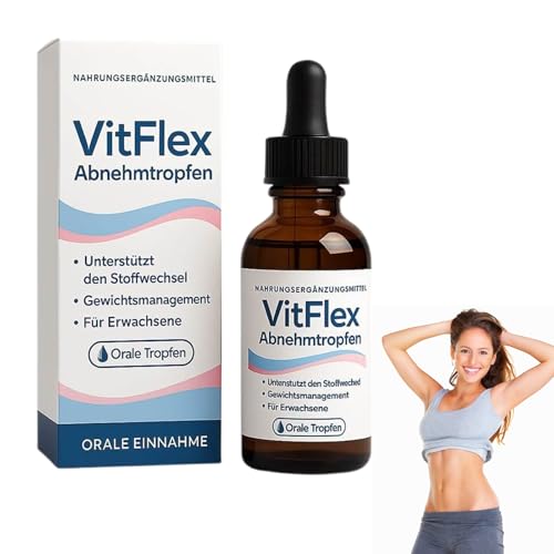 VITFLEX Abnehmtropfen, Professional Orale flüssigkeit, Vitflex Orale Tropfen, Orale Lósung, Peptid Komplex Serum, Natürliche Stoffwechseltropfen für Männer & Frauen (1) von MMQ