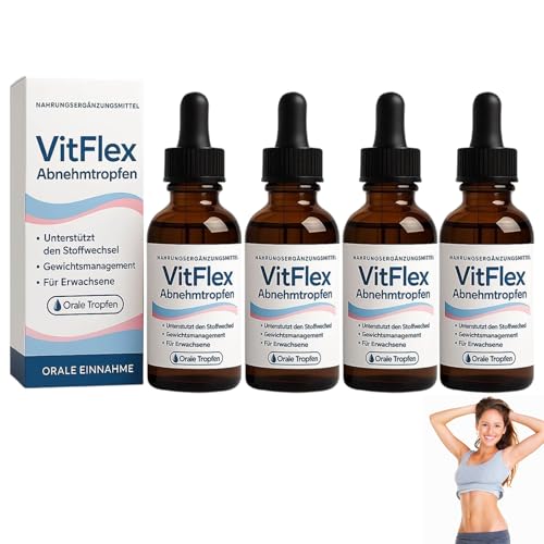VITFLEX Abnehmtropfen, Professional Orale flüssigkeit, Vitflex Orale Tropfen, Orale Lósung, Peptid Komplex Serum, Natürliche Stoffwechseltropfen für Männer & Frauen (4) von MMQ