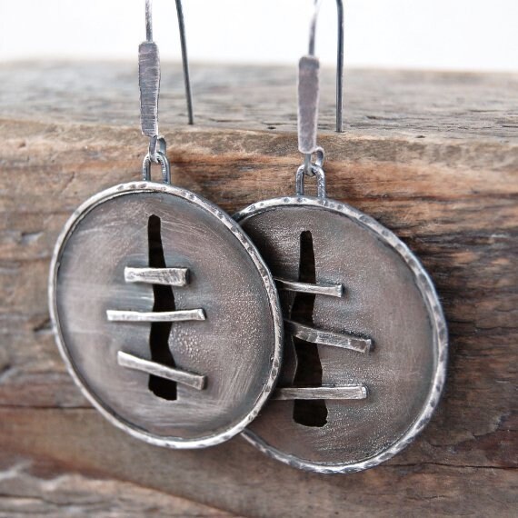 Silber Ohrringe, Oxidierte Ohrringe Silber Ohrringe, Oxidierte Ohrringe von MMRomanowicz