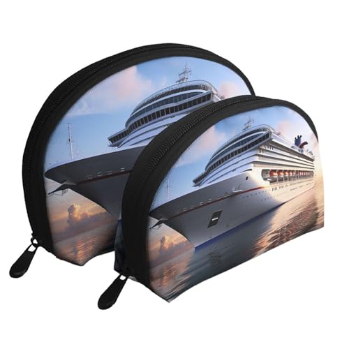 Beauty Antelope Canyon Tragbares Muschel-Make-up-Taschen-Set (2 Stück), Reise-Kulturbeutel mit Reißverschluss für Kosmetika, Kreuzfahrtschiffe, Einheitsgröße von MMSJSBVY