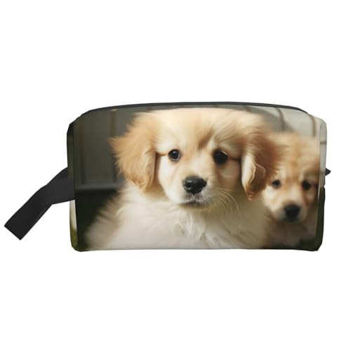 Cartoon Pomeranian Dog Portable Large Capacity Travel Toiletry Bag (Print Models) Waterproof Makeup Storage Bag for Men and Women for Business Trips, Fitness, Bathroom, Daily Storage, Niedlicher Hund von MMSJSBVY