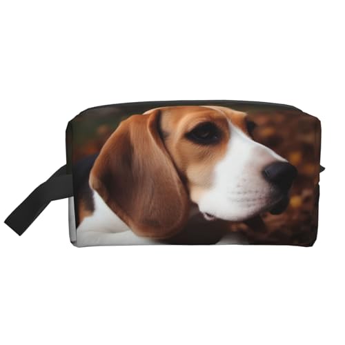 Cartoon Pomeranian Dog Portable Large Capacity Travel Toiletry Bag (Print Models) Waterproof Makeup Storage Bag for Men and Women for Business Trips, Fitness, Bathroom, Daily Storage, Süßer Beagle von MMSJSBVY