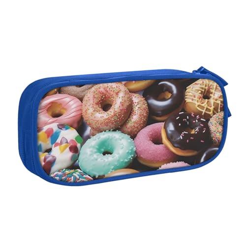 Donuts Federmäppchen, Reißverschluss Glatt Federmäppchen, Tragbares Federmäppchen Große Schule Schreibwaren Aufbewahrungstasche Make-up Tasche, blau, Einheitsgröße, Kosmetikkoffer Donuts Federmäppchen, Reißverschluss Glatt Federmäppchen, Tragbares Federmäppchen Große Schule Schreibwaren Aufbewahrungstasche Make-up Tasche, blau, Einheitsgröße, Kosmetikkoffer von MMSJSBVY