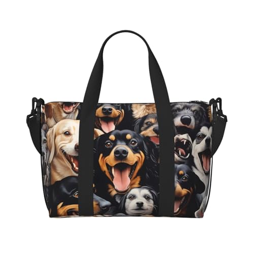 Dream Bunte Reisetasche, Unisex, wasserabweisend, Wochenend-Turnbeutel, großes Fassungsvermögen, verstellbarer Schultergurt, Reisetasche, Dogs_proc, Einheitsgröße Dream Bunte Reisetasche, Unisex, wasserabweisend, Wochenend-Turnbeutel, großes Fassungsvermögen, verstellbarer Schultergurt, Reisetasche, Dogs_proc, Einheitsgröße von MMSJSBVY