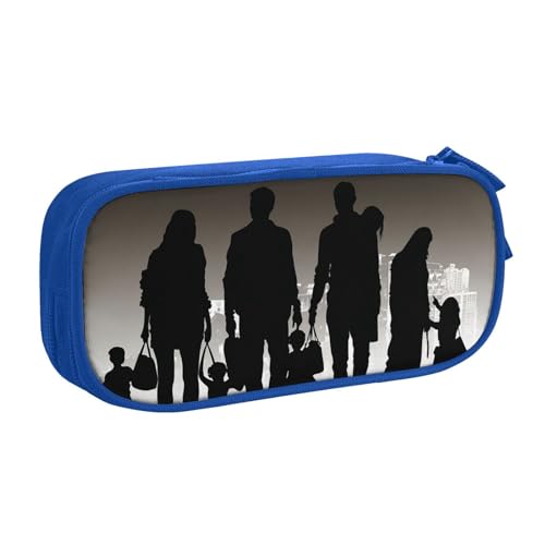 Familie Silhouette Federmäppchen Reißverschluss Glatt Federmäppchen Tragbare Federmäppchen Große Schule Schreibwaren Aufbewahrungstasche Make-up Tasche, blau, Einheitsgröße, Kosmetikkoffer Familie Silhouette Federmäppchen Reißverschluss Glatt Federmäppchen Tragbare Federmäppchen Große Schule Schreibwaren Aufbewahrungstasche Make-up Tasche, blau, Einheitsgröße, Kosmetikkoffer von MMSJSBVY