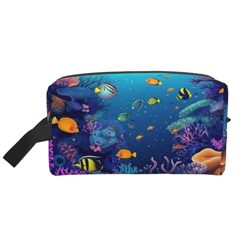 Killer Whales Swim Along tragbare große Kapazität Reise-Kulturbeutel (Druckmodelle) wasserdichte Make-up-Aufbewahrungstasche für Männer und Frauen für Geschäftsreisen, Fitness, Badezimmer, tägliche von MMSJSBVY