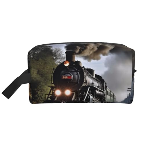 Kulturbeutel mit violetter Blume, tragbar, große Kapazität, Reise-Kulturbeutel (Druckmodelle), wasserdicht, Make-up-Aufbewahrungstasche für Damen und Herren, für Geschäftsreisen, Fitness, Badezimmer von MMSJSBVY