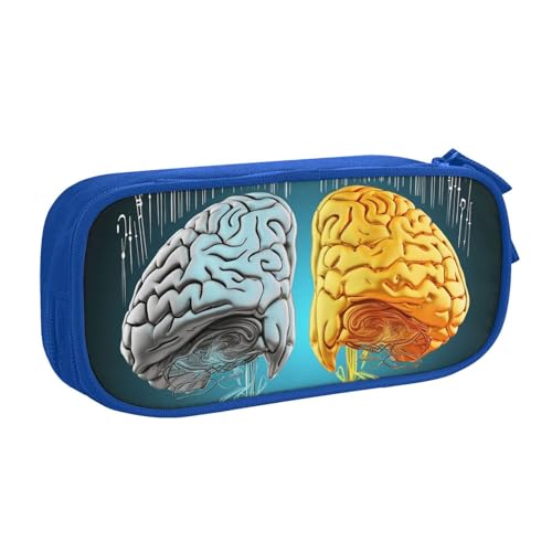 Linke und rechte Gehirnfunktionen Federmäppchen, Reißverschluss glatt Federmäppchen, tragbares Federmäppchen Große Schule Schreibwaren Aufbewahrungstasche, Make-up-Tasche, blau, Einheitsgröße, Linke und rechte Gehirnfunktionen Federmäppchen, Reißverschluss glatt Federmäppchen, tragbares Federmäppchen Große Schule Schreibwaren Aufbewahrungstasche, Make-up-Tasche, blau, Einheitsgröße, von MMSJSBVY